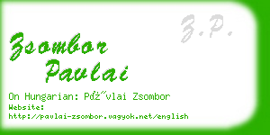 zsombor pavlai business card